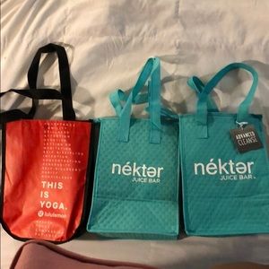Two insulated Neltar Bags and a Lulu Bag